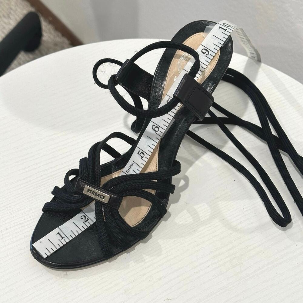 VERSACE Lace Up Heels EU 39.5 - fits 8 & 8.5 - Picture 8 of 8